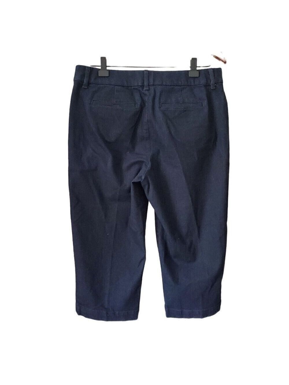 st. John's Bay Dark Wash Mid Rise Straight Leg Capri Pants Denim Jeans Size 12 - Picture 4 of 9